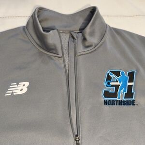 New Balance Men's Sweatshirt Size M Gray Northside Half Zip-Up Long Sleeve Sport